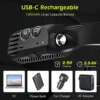 Linterna frontal con Sensor LED recargable por USB, linterna frontal COB, luz intensa, resistente al agua