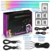 Luces LED ambientales para auto 18 en 1, tiras acrílicasde 64 colores RGB, sinfónico, bluetooth, control por aplicación